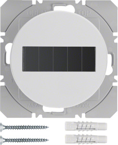 PRZYCISK RADIOWY POJEDYNCZY PŁASKI Z BATERIĄ SŁONECZNĄ BIAŁY POŁYSK R.1/R.3 KNX RF  - 85655139 - HAGER - BERKER