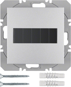 PRZYCISK POJEDYNCZY PŁASKI Z BATERIA SŁONECZNĄ ALU MAT B.KWADRAT/B.7 KNX RF  - 85655183 - HAGER - BERKER