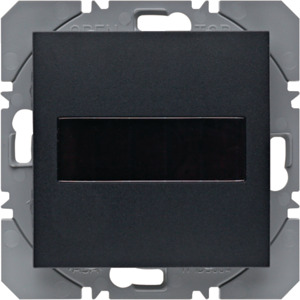 PRZYCISK POJEDYNCZY PŁASKI Z BATERIĄ SŁONECZNĄ ANTRACYT MAT S.1/B.3/B.7 KNX RF  - 85655185 - HAGER - BERKER
