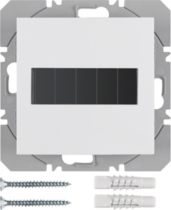PRZYCISK POJEDYNCZY PŁASKI Z BATERIĄ SŁONECZNĄ BIAŁY POŁYSK S.1/B.3/B.7 KNX RF  - 85655189 - HAGER - BERKER