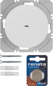 PRZYCISK RADIOWY POJEDYNCZY PŁASKI QUICKLINK BIAŁY POŁYSK R.1/R.3 KNX RF  - 85655239 - HAGER - BERKER