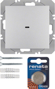 PRZYCISK POJEDYNCZY PŁASKI QUICKLINK ALU MAT B.7 KNX RF  - 85655283 - HAGER - BERKER