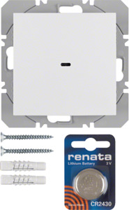 PRZYCISK POJEDYNCZY PŁASKI QUICKLINK BIAŁY POŁYSK S.1/B.3/B.7 KNX RF  - 85655289 - HAGER - BERKER