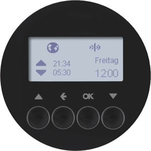 ŻALUZJOWY ŁĄCZNIK CZASOWY QUICKLINK CZARNY POŁYSK R.1/R.3 KNX RF  - 85745131 - HAGER - BERKER