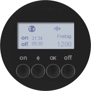 ŁĄCZNIK CZASOWY QUICKLINK CZARNY POŁYSK R.1/R.3 KNX RF  - 85745231 - HAGER - BERKER