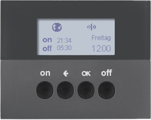 ŁĄCZNIK CZASOWY QUICKLINK ANTRACYT MAT K.1 KNX RF  - 85745275 - HAGER - BERKER