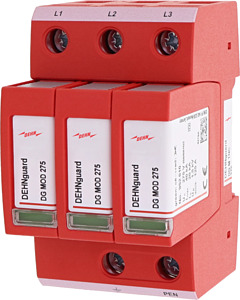 OCHRONNIK P-PRZEPIĘCIOWY DEHNGUARD M TNC 275, 3-BIEGUNOWY DO SIECI 230 V AC DG M TNC 275 - 952300 - DEHN