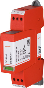 OCHRONNIK P-PRZEPIĘCIOWY DEHNRAIL M 2P 255 FM, 2-BIEGUNOWY DO SIECI 230 V AC DR M 2P 255 FM - 953205 - DEHN