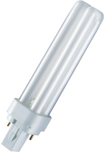 ŚWIETLÓWKA KOMPAKTOWA NIEZINTEGROWANA G24D1 10W/827/2P  PL-C DULUX D  - 4050300008110 - LEDVANCE ( OSRAM)