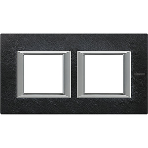 RAMKA PROSTOKĄTNA POZIOMA 2X2 MODUŁY SLATE AXOLUTE - HA4802M2HRLV - LEGRAND