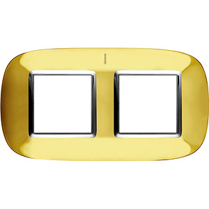 RAMKA OWALNA 2X2 MODUŁY SHINY GOLD AXOLUTE - HB4802/2OR - LEGRAND