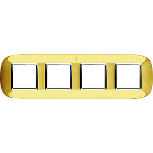 RAMKA OWALNA 4X2 MODUŁY SHINY GOLD AXOLUTE - HB4802/4OR - LEGRAND