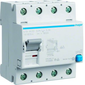 WYŁĄCZNIK RÓŻNICOWOPRĄDOWY 4-POLOWY 63A 300MA TYP B RCCB - CFB463D - HAGER - BERKER