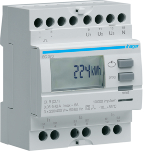 LICZNIK ENERGI ELEKTRYCZNEJ 3-FAZOWY PRZEKŁADNIKOWY 1-TARYFOWY - EC370 - HAGER - BERKER
