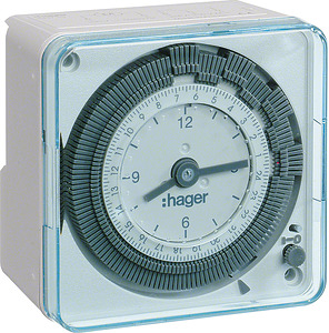 ZEGAR ANALOGOWY DOBOWY Z REZERWĄ CHODU 230V 16A 1-POLOWY  - EH711 - HAGER - BERKER