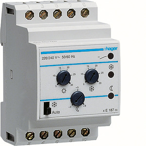 TERMOSTAT WIELOFUNKCYJNY MODUŁOWY BEZ CZUJNIKA 1-POLOWY 2A - EK187 - HAGER - BERKER