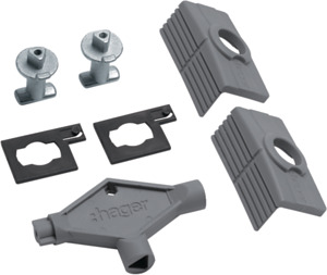 ZAMEK METAL WKŁADKA TRÓJKĄTNA Z KLUCZEM 8MM UNIVERS NHC ORION PLUS - FL93Z - HAGER - BERKER