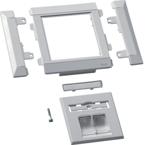 PŁYTKA FRONTOWA 2XRJ45 80MM UNIVERS NHC JASNOSZARA - G32247035 - HAGER - BERKER