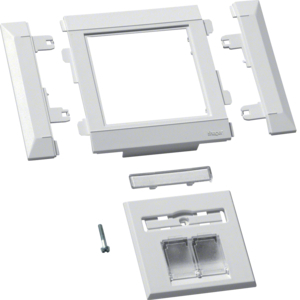PŁYTKA FRONTOWA 2XRJ45 80MM UNIVERS NHC KREMOWA - G32249001 - HAGER - BERKER