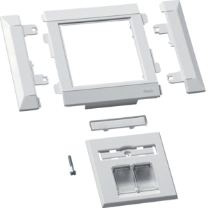 PŁYTKA FRONTOWA 2XRJ45 80MM UNIVERS NHC BEZHALOGENOWA KREMOWA - G32349001 - HAGER - BERKER