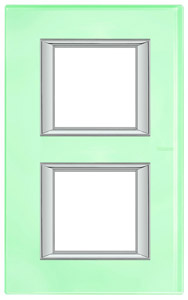 RAMKA PROTOKĄTNA PIONOWA 2X2 MODUŁY KRISTALL GLASS AXOLUTE - HA4802/2VKA - LEGRAND