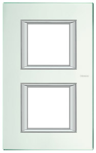 RAMKA PROSTOKĄTNA PIONOWA 2X2 MODUŁY MIRROR GLASS AXOLUTE - HA4802/2VSA - LEGRAND