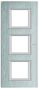 RAMKA PROSTOKĄTNA PIONOWA 3X2 MODUŁY BRUSHED CHROME AXOLUTE - HA4802/3CR - LEGRAND
