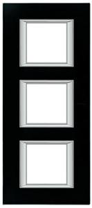 RAMKA PROSROKĄTNA PIONOWA 3X2 MODUŁY BLACK GLASS AXOLUTE - HA4802/3VNN - LEGRAND