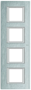 RAMKA PROSTOKĄTNA PIONOWA 4X2 MODUŁY BRUSHED CHROME AXOLUTE - HA4802/4CR - LEGRAND