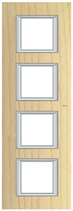 RAMKA PROSTOKĄTNA PIONOWA 4X2 MODUŁY ASHWOOD AXOLUTE - HA4802/4LFR - LEGRAND