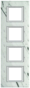 RAMKA PROSTOKĄTNA PIONOWA 4X2 MODUŁY CARRARA MARBLE AXOLUTE - HA4802/4RMC - LEGRAND