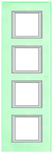 RAMKA PROSTOKĄTNA PIONOWA 4X2 MODUŁY KRISTALL GLASS AXOLUTE - HA4802/4VKA - LEGRAND