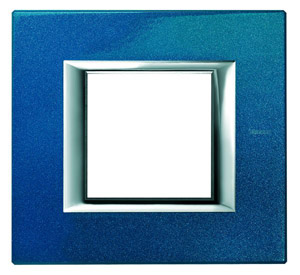 RAMKA PROSTOKĄTNA POZIOMA 2 MODUŁY BLUE MEISSEN AXOLUTE - HA4802BM - LEGRAND