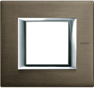 RAMKA PROSTOKĄTNA POZIOMA 2 MODUŁY BRUSHED BRONZE AXOLUTE - HA4802BR - LEGRAND