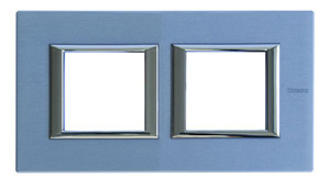 RAMKA PROSTOKĄTNA POZIOMA 2X2 MODUŁY BRUSHED MERCURY AXOLUTE - HA4802M2HAZ - LEGRAND