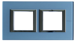 RAMKA PROSTOKĄTNA POZIOMA 2X2 MODUŁY BLUE GLASS AXOLUTE - HA4802M2HVZS - LEGRAND