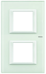 RAMKA PROTOKĄTNA PIONOWA 2X2 MODUŁY WHITE GLASS AXOLUTE - HA4802M2VBB - LEGRAND