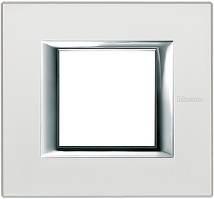 RAMKA PROTOKĄTNA POZIOMA 2 MODUŁY SILVER AXOLUTE - HA4802SAN - LEGRAND