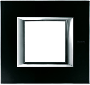 RAMKA PROTOKĄTNA POZIOMA 2 MODUŁY BLACK GLASS AXOLUTE - HA4802VNN - LEGRAND