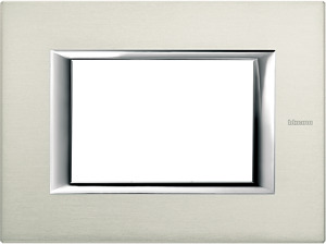 RAMKA PROTOKĄTNA 3 MODUŁY BRUSHED ALUMINIUM AXOLUTE - HA4803XC - LEGRAND