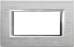 RAMKA PROTOKĄTNA 4 MODUŁY BRUSHED CHROME AXOLUTE - HA4804CR - LEGRAND