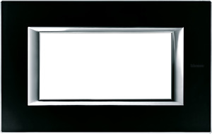 RAMKA PROTOKĄTNA 4 MODUŁY BLACK GLASS AXOLUTE - HA4804VNN - LEGRAND