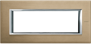 RAMKA PROTOKĄTNA 6 MODUŁÓW BRUSHED TITANIUM AXOLUTE - HA4806NX - LEGRAND