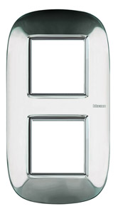 RAMKA OWALNA 2X2 MODUŁY SHINY STEEL AXOLUTE - HB4802/2ACL - LEGRAND