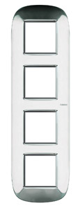 RAMKA OWALNA 4X2 MODUŁY SHINY STEEL AXOLUTE - HB4802/4ACL - LEGRAND
