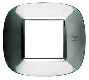 RAMKA OWALNA 2 MODUŁY SHINY ALESSI STEEL AXOLUTE - HB4802AXL - LEGRAND
