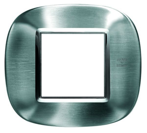 RAMKA OWALNA 2 MODUŁY BRUSHED ALESSI STEEL AXOLUTE - HB4802AXS - LEGRAND