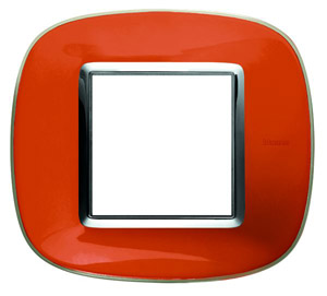 RAMKA OWALNA 2 MODUŁY LIQUID ORANGE AXOLUTE - HB4802DR - LEGRAND
