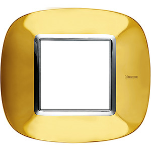 RAMKA OWALNA 2 MODUŁY SHINY GOLD AXOLUTE - HB4802OR - LEGRAND