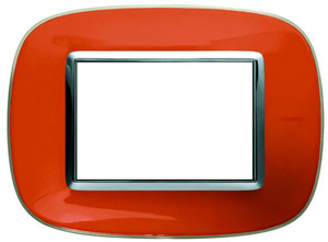 RAMKA OWALNA 3 MODUŁY LIQUID ORANGE AXOLUTE - HB4803DR - LEGRAND